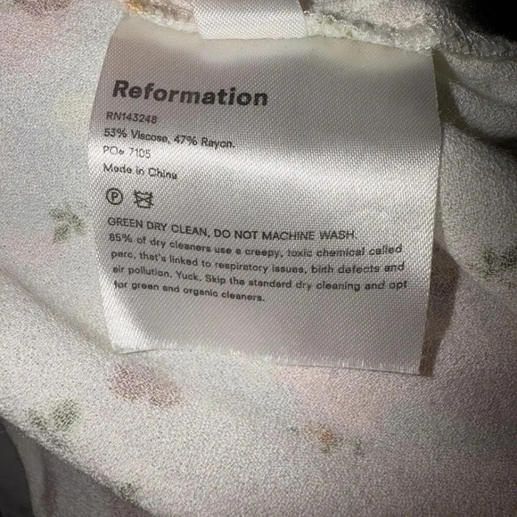Reformation Small Floral Boho Hippie Colorful Fall Layering Blouse - Picture 4 of 8